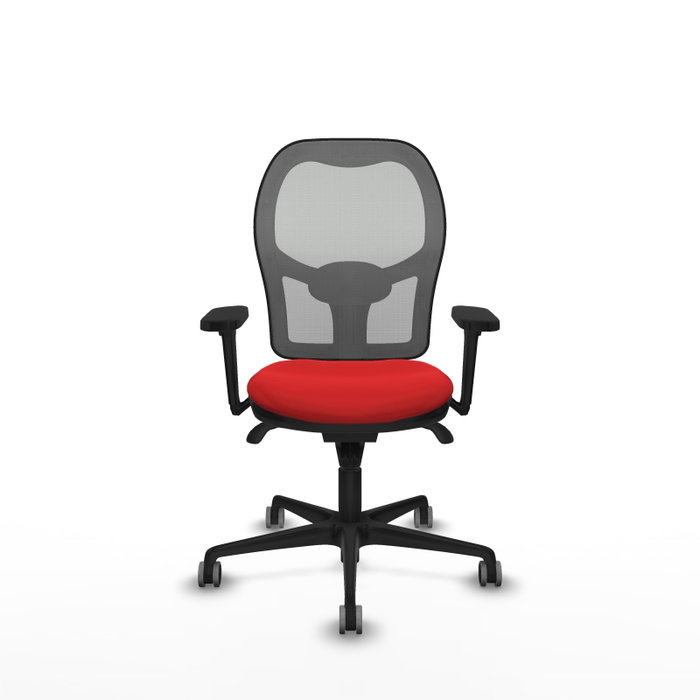 PIQUERAS Y CRESPO Silla de oficina Jorquera con mecanismo Sincro, Rojo y Gris PIQUERAS Y CRESPO Silla de oficina Jorquera con mecanismo Sincro, Rojo y Gris