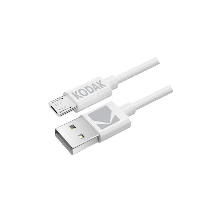 Kodak Cable USB A a MicroUSB 1 Metro para Carga y Datos - Color Blanco Kodak Cable USB A a MicroUSB 1 Metro para Carga y Datos - Color Blanco