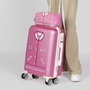 Karactermania Barbie Varsity Maleta Cabina ABS 4 Ruedas 55x38x20 cm