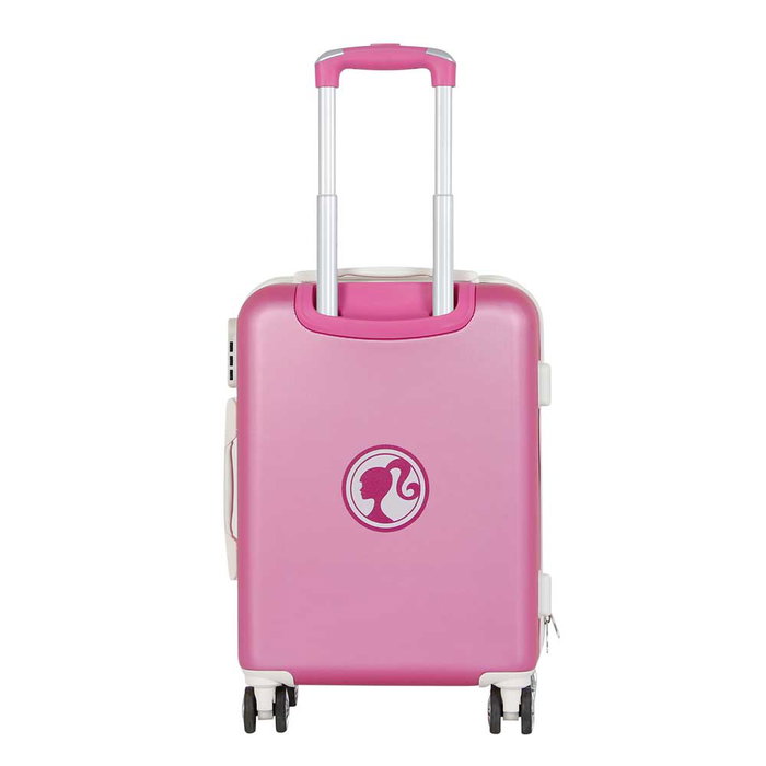 Karactermania Barbie Varsity Maleta de Cabina Rosa 4 Ruedas