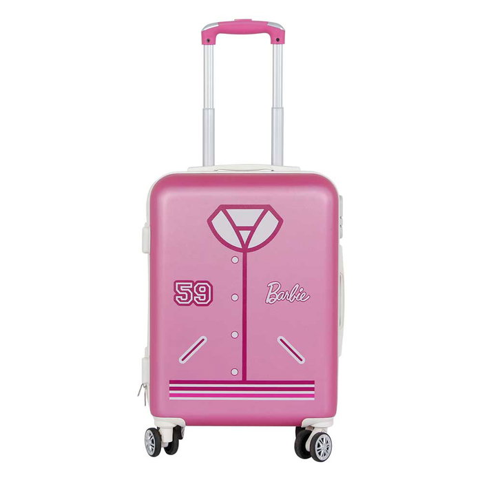 Karactermania Barbie Varsity Maleta de Cabina Rosa 4 Ruedas