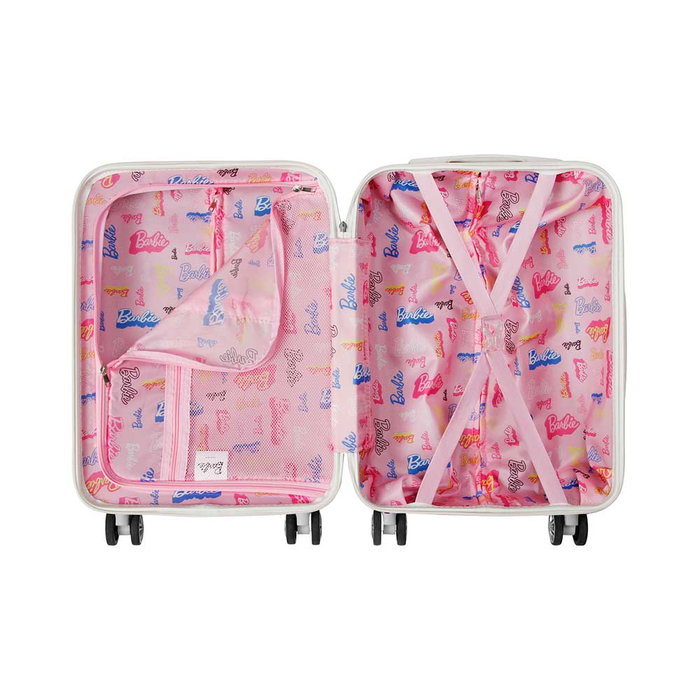 Karactermania Barbie Varsity Maleta de Cabina Rosa 4 Ruedas