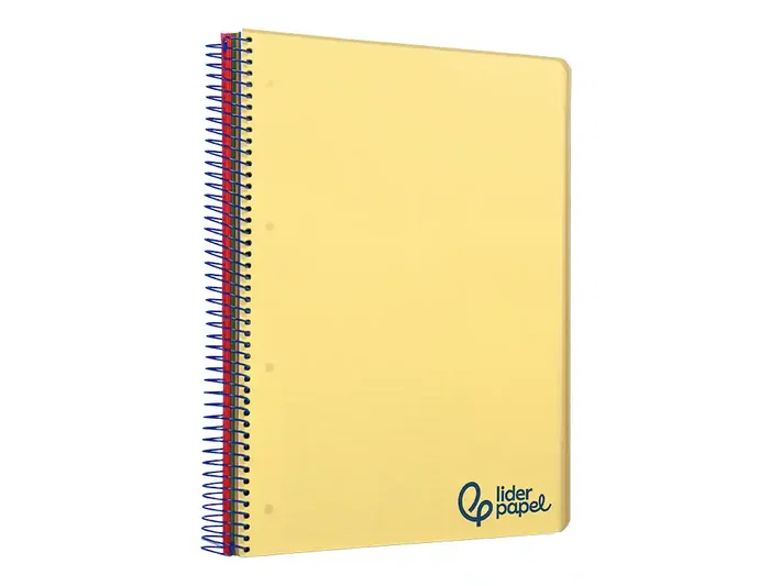 Liderpapel Cuaderno espiral A5 micro wonder tapa plástico 120h 90gr cuadro 5mm 5 bandas 6 taladros color amarillo Liderpapel Cuaderno espiral A5 micro wonder tapa plástico 120h 90gr cuadro 5mm 5 bandas 6 taladros color amarillo