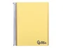 Liderpapel Cuaderno espiral A5 micro wonder tapa plástico 120h 90gr cuadro 5mm 5 bandas 6 taladros color amarillo