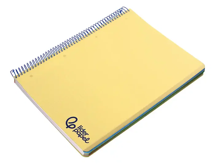 Liderpapel Cuaderno espiral A5 micro wonder tapa plástico 120h 90gr cuadro 5mm 5 bandas 6 taladros color amarillo Liderpapel Cuaderno espiral A5 micro wonder tapa plástico 120h 90gr cuadro 5mm 5 bandas 6 taladros color amarillo