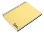 Liderpapel Cuaderno espiral A5 micro wonder tapa plástico 120h 90gr cuadro 5mm 5 bandas 6 taladros color amarillo