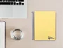 Liderpapel Cuaderno espiral A5 micro wonder tapa plástico 120h 90gr cuadro 5mm 5 bandas 6 taladros color amarillo