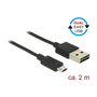 DeLOCK Cable EASY-USB 2.0 USB-A a Micro-B Negro 2 m