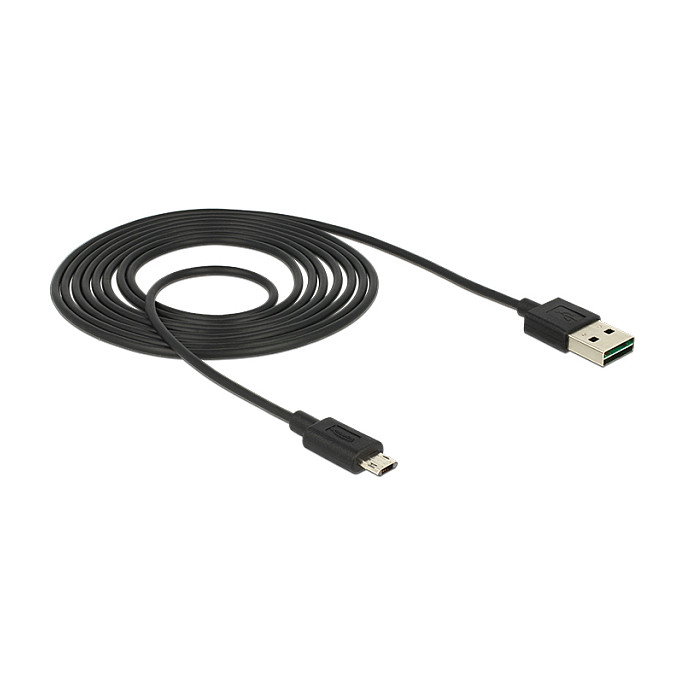 DeLOCK Cable EASY-USB 2.0 USB-A a Micro-B Negro 2 m DeLOCK Cable EASY-USB 2.0 USB-A a Micro-B Negro 2 m