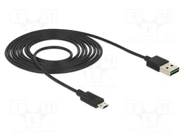 DeLOCK Cable USB 2.0 Tipo A a Micro-B de 2 m, Negro