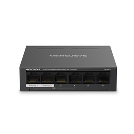 MERCUSYS MS106LP Switch Gestionado Fast Ethernet (10/100) con Power over Ethernet (PoE) Negro, 6 Puertos RJ-45