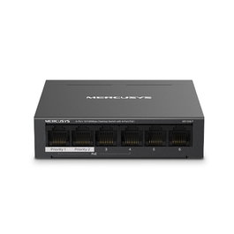 Mercusys MS106LP Switch de Escritorio 6 Puertos 10/100 Mbps con 4 Puertos PoE+