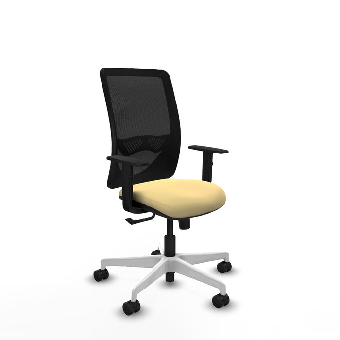 PIQUERAS Y CRESPO Silla de oficina Zulema con mecanismo Sincro, Crema y Negro PIQUERAS Y CRESPO Silla de oficina Zulema con mecanismo Sincro, Crema y Negro