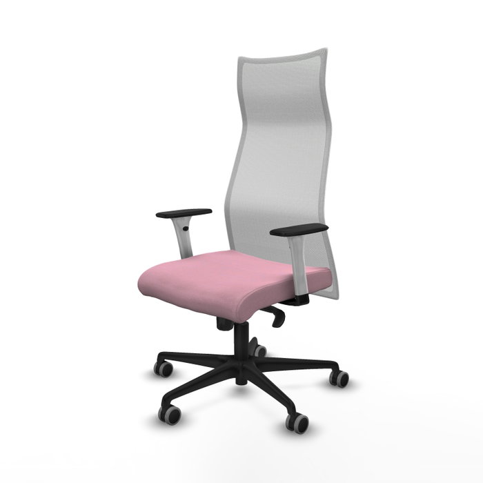 PIQUERAS Y CRESPO Sillón Albacete Rosa y Blanco con Mecanismo Sincro