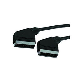 MediaRange Cable SCART MRCS152, 20 Polos, Macho a Macho, 1.4m, Negro