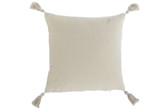DKD Home Decor Cojín de Poliéster Crudo 45x8x45 cm