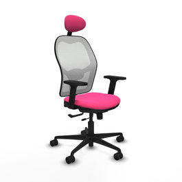 PIQUERAS Y CRESPO Silla de oficina Jorquera Rosa y Blanco