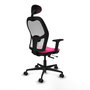 PIQUERAS Y CRESPO Silla de oficina Jorquera Rosa y Blanco