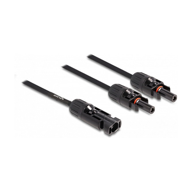 DeLOCK Cable divisor solar DL4 1 x macho a 2 x hembra 30 cm negro