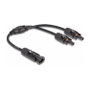 DeLOCK Cable divisor solar DL4 1 x macho a 2 x hembra 30 cm negro