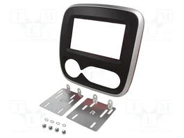 PER.PIC. Bastidor de montaje de radio para Opel Vivaro 2 DIN negro-gris