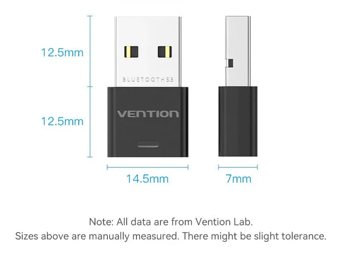 Vention Adaptador USB Bluetooth 5.3 NAHB0 Negro