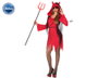 Demonia Disfraz de Halloween para Mujer Adulto, Rojo, Talla XS-S