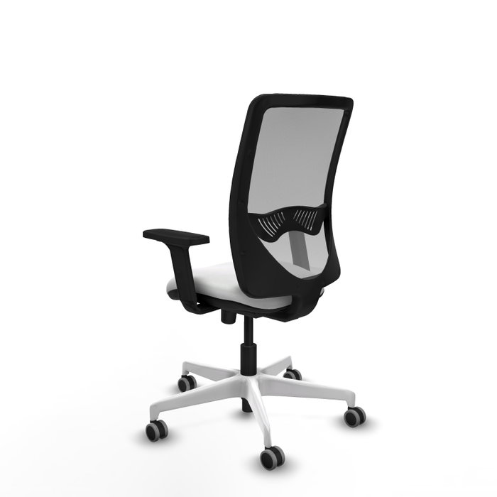 PIQUERAS Y CRESPO Silla de oficina Zulema con mecanismo Sincro, Tela Blanca y Malla Gris PIQUERAS Y CRESPO Silla de oficina Zulema con mecanismo Sincro, Tela Blanca y Malla Gris