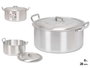 KINVARA Cacerola de Aluminio 28 cm 8 L Plata (Pack de 2)denotes