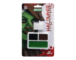 Maquillaje Halloween Bruja Tres Colores para Disfraces de Terror