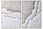 DKD Home Decor Cuadro de Lienzo Abstracto con Motivo Playa en Blanco y Beige, Marco de Madera, 143x102.6 cm, Pack de 2 Unidades