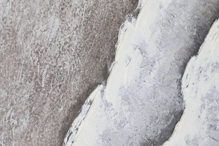 DKD Home Decor Cuadro de Lienzo Abstracto con Motivo Playa en Blanco y Beige, Marco de Madera, 143x102.6 cm, Pack de 2 Unidades