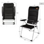 Aktive Silla plegable de jardín acolchado Deluxe respaldo alto multiposición