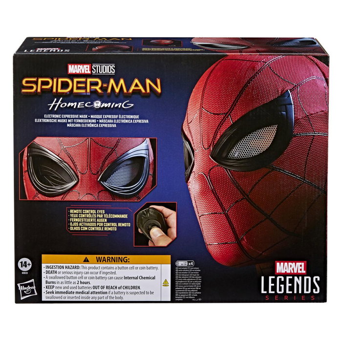 Hasbro Spider-Man: Homecoming Máscara Electrónica Expresiva Marvel Legends Hasbro Spider-Man: Homecoming Máscara Electrónica Expresiva Marvel Legends