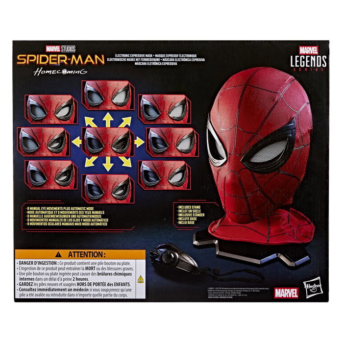 Hasbro Spider-Man: Homecoming Máscara Electrónica Expresiva Marvel Legends Hasbro Spider-Man: Homecoming Máscara Electrónica Expresiva Marvel Legends