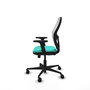 PIQUERAS Y CRESPO Silla de oficina Jorquera con mecanismo Sincro/Traslack Turquesa y Blanco