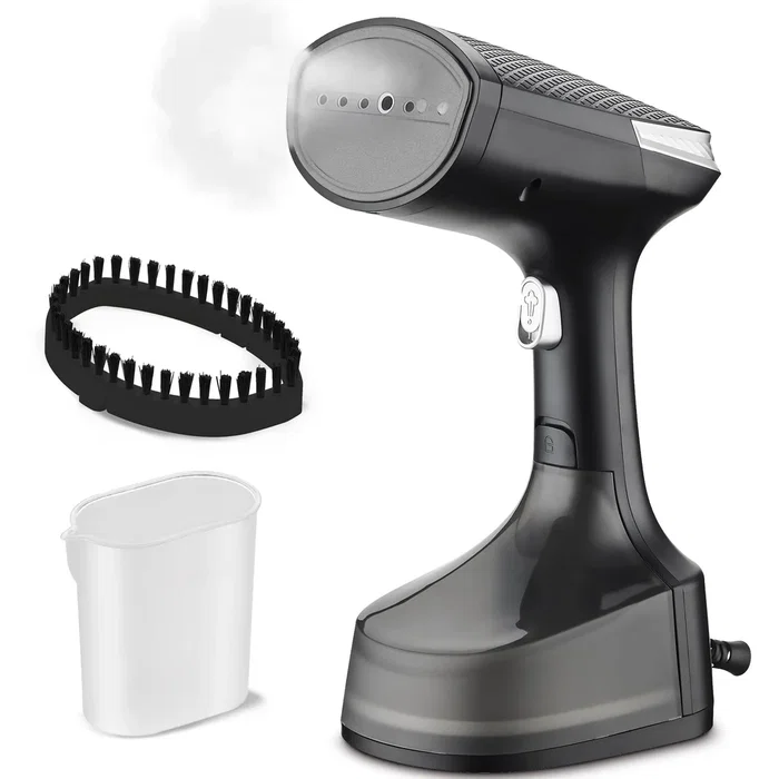 Grunkel PV-1600GSO Plancha Vertical de Vapor 1600W, Depósito 310ml, Vaporizador Manual para Prendas, Vapor Continuo 22g/min, Negro