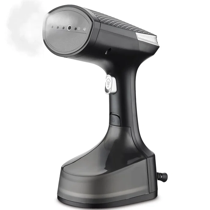Grunkel PV-1600GSO Plancha Vertical de Vapor 1600W, Depósito 310ml, Vaporizador Manual para Prendas, Vapor Continuo 22g/min, Negro