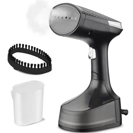 Grunkel PV-1600GSO Plancha Vertical de Vapor 1600W, Depósito 310ml, Vaporizador Manual para Prendas, Vapor Continuo 22g/min, Negro