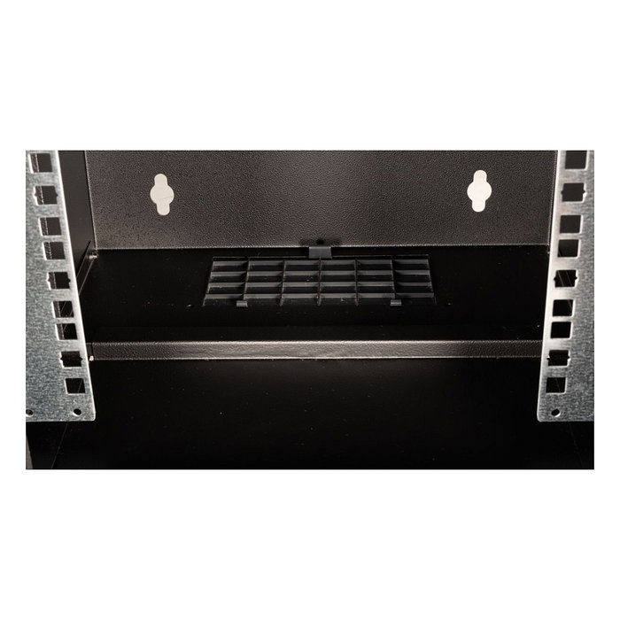 EQUIP EWM-06-3030-B Bastidor de Pared 6U, 10" (300x300mm), Puerta Frontal de Cristal, Negro, Acero