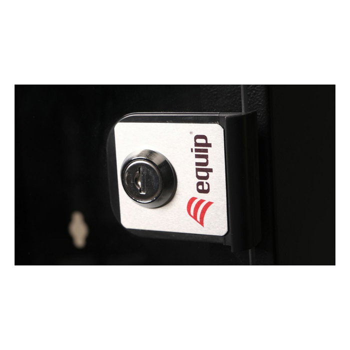 EQUIP EWM-06-3030-B Bastidor de Pared 6U, 10" (300x300mm), Puerta Frontal de Cristal, Negro, Acero