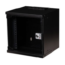 EQUIP EWM-06-3030-B 10" Bastidor de pared con puerta de vidrio 6U Negro