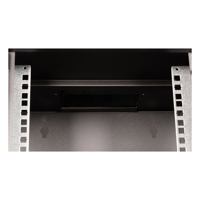 EQUIP EWM-06-3030-B Bastidor de Pared 6U, 10" (300x300mm), Puerta Frontal de Cristal, Negro, Acero