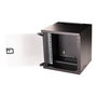 EQUIP EWM-06-3030-B Bastidor de Pared 6U, 10" (300x300mm), Puerta Frontal de Cristal, Negro, Acero