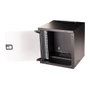 EQUIP EWM-06-3030-B 10" Bastidor de pared con puerta de vidrio 6U Negro