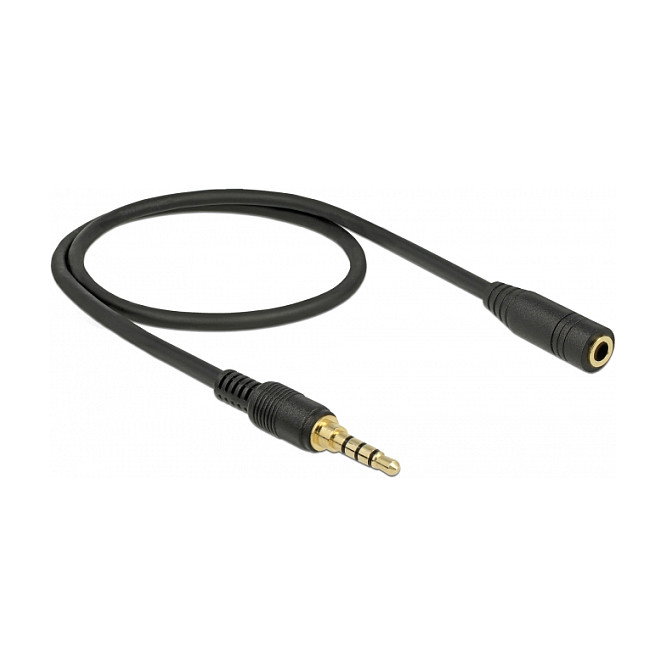 DeLOCK 85627 Cable de extensión de audio 3,5 mm Macho a Hembra, 0,5 m, Negro DeLOCK 85627 Cable de extensión de audio 3,5 mm Macho a Hembra, 0,5 m, Negro