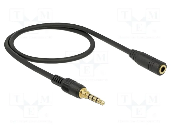 DeLOCK 85627 Cable de extensión de audio 3,5 mm 4 Pin negro DeLOCK 85627 Cable de extensión de audio 3,5 mm 4 Pin negro