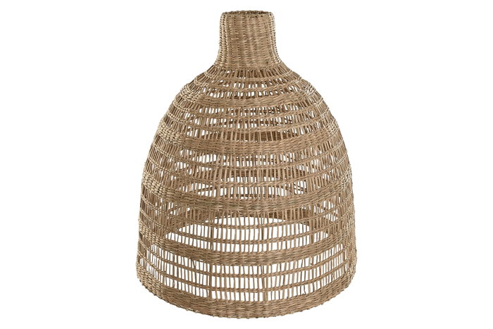 DKD Home Decor Pantalla Tropical 2 Unidades Natural, 50 * 50 * 56.5 cm, Seagrass y Metal