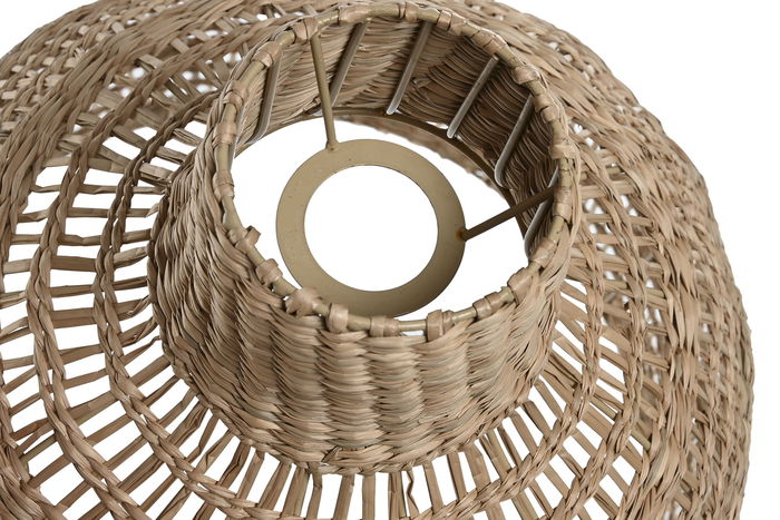 DKD Home Decor Pantalla Tropical 2 Unidades Natural, 50 * 50 * 56.5 cm, Seagrass y Metal