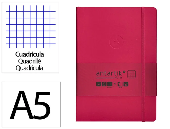 Antartik Cuaderno Antartik Notes A5 Tapa Blanda Burdeos Cuadriculado Antartik Cuaderno Antartik Notes A5 Tapa Blanda Burdeos Cuadriculado